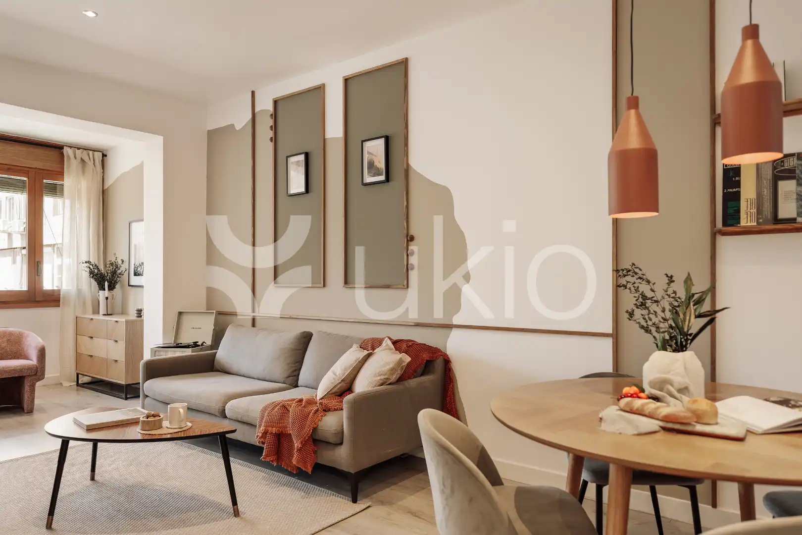 Sala d'estar de Apartament de lloguer en Barcelona amb Aire condicionat, Calefacció i Moblat