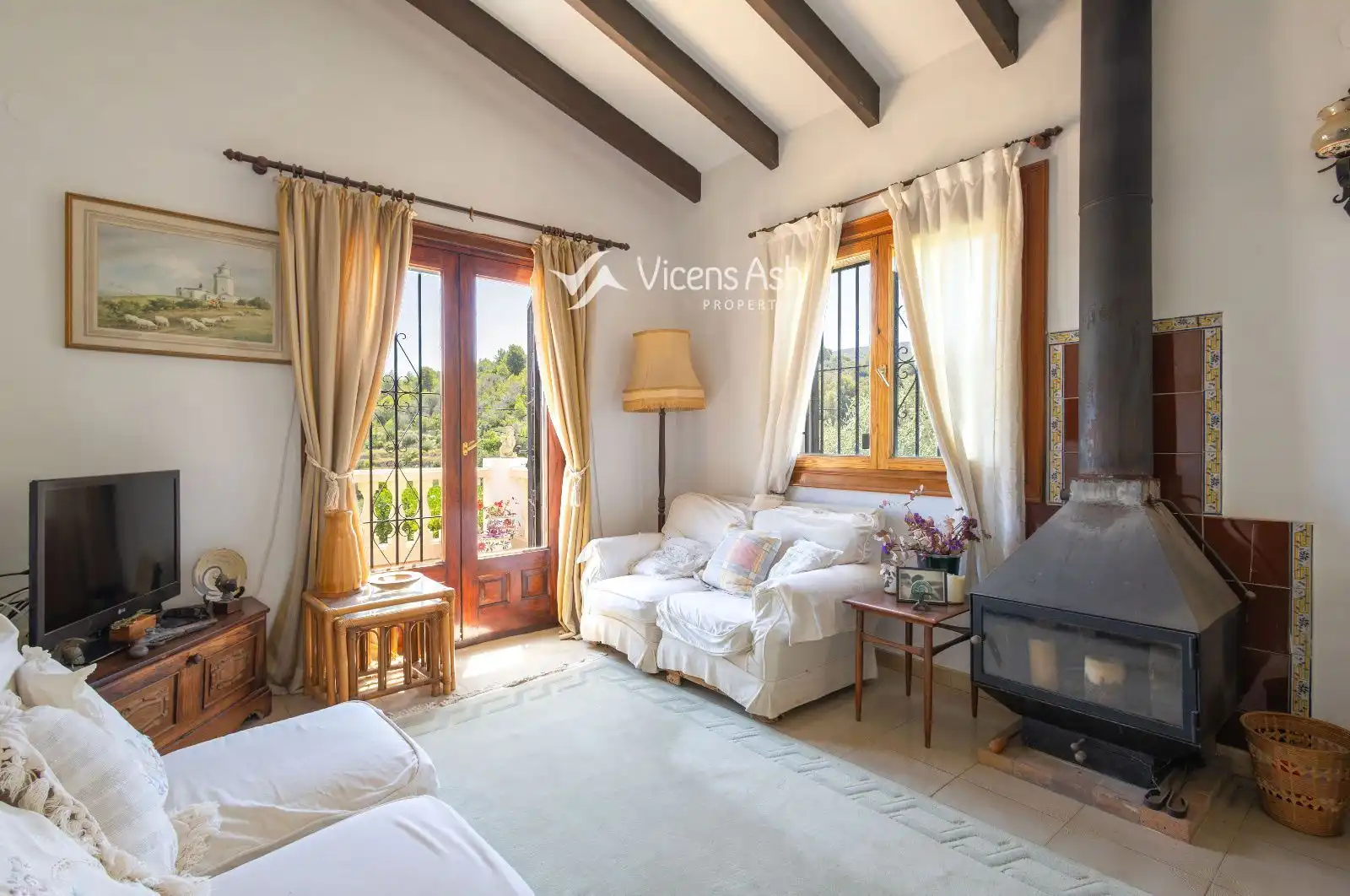 Living room of Houses for sale in Gata de Gorgos  with Air Conditioner, Heating and Storage room