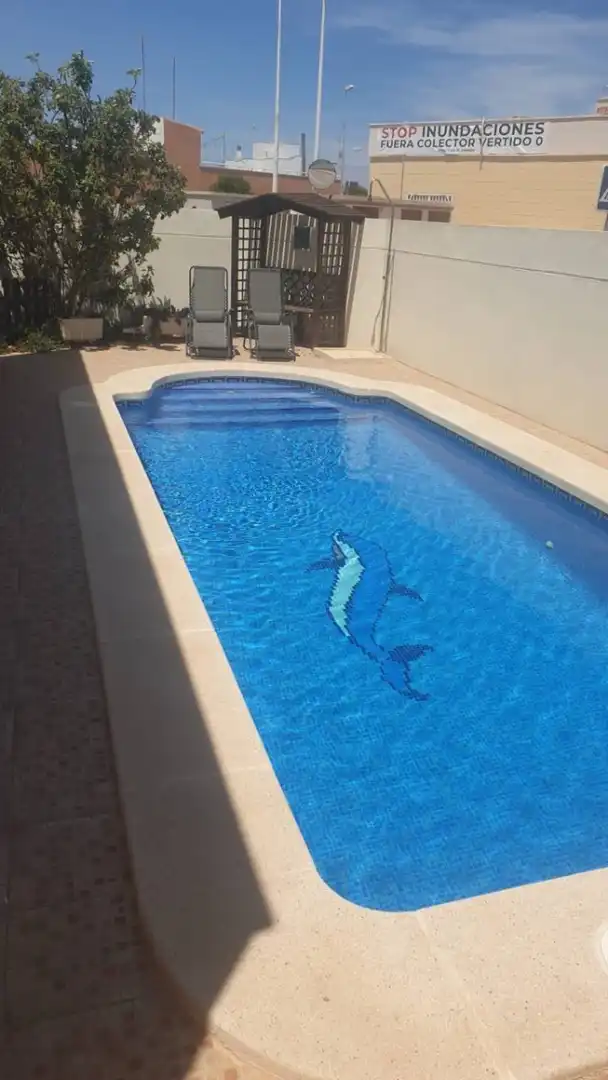 Swimming pool of Detached homes for rent in San Pedro del Pinatar  with Air Conditioner, Heating and Private garden