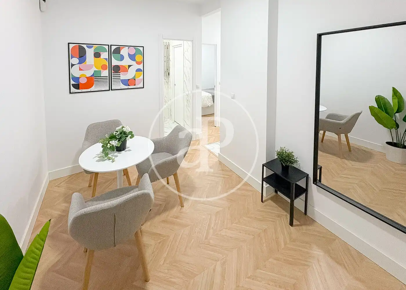 Living room of Flat for rent in  Madrid Capital  with Air Conditioner, Heating and Furnished