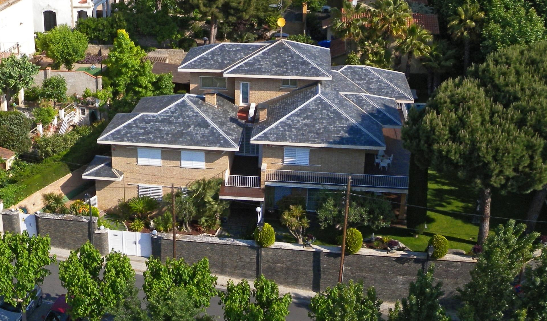 Vista exterior de Casa o chalet en venta en Tiana con Jardín privado, Terraza y Piscina