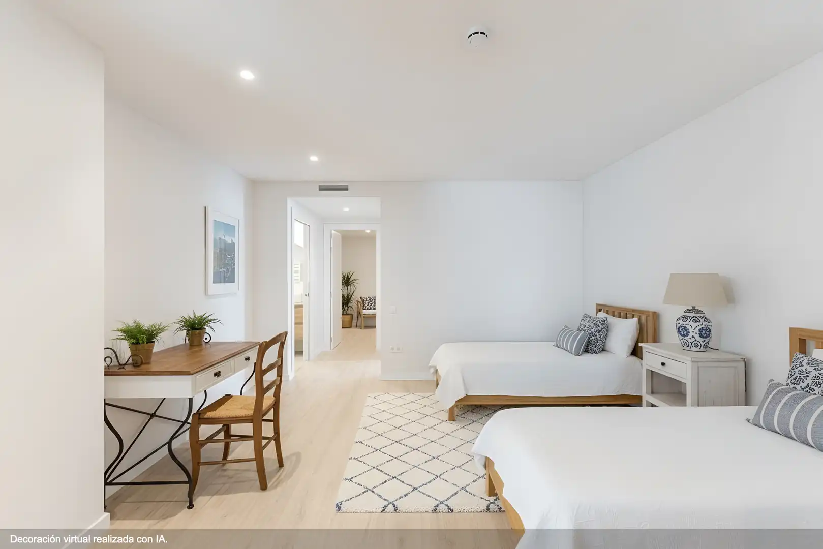 Schlafzimmer von Wohnung zum Verkauf in Barcelona mit Klimaanlage, Heizung und Parkett