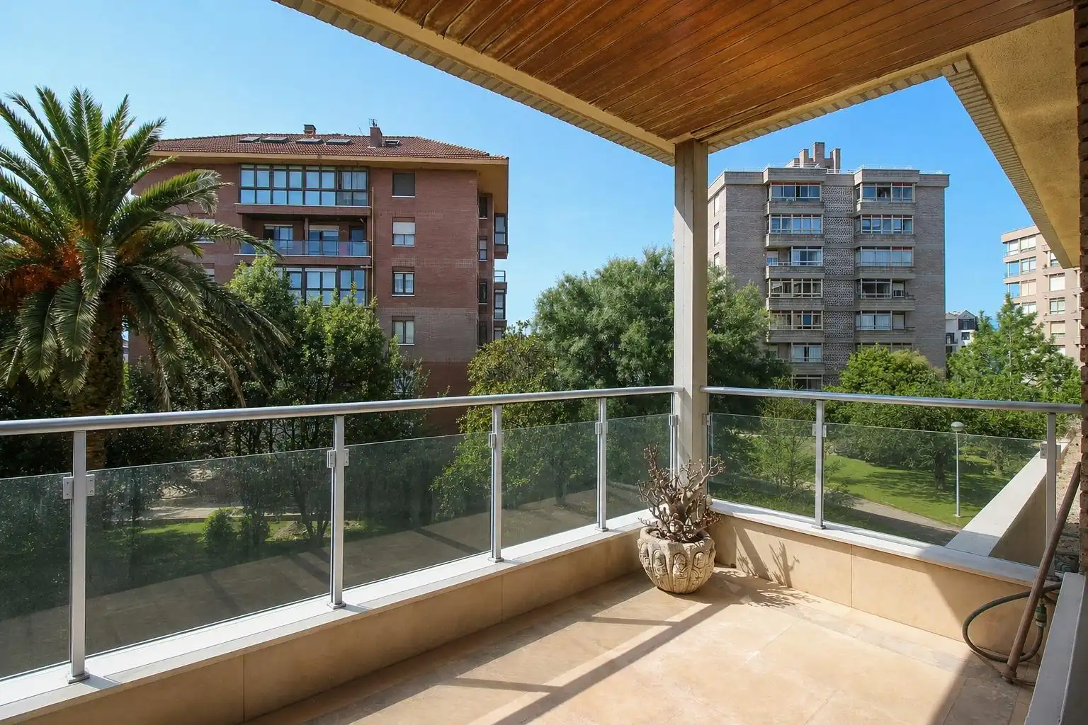 Terrasse von Wohnung zur Miete in Santander mit Heizung, Parkett und Terrasse