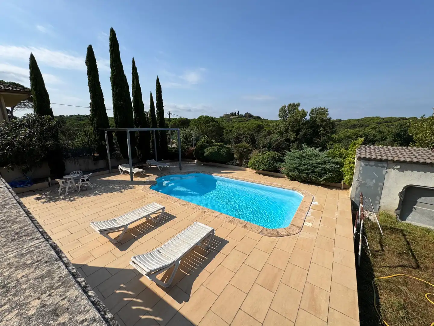 Swimming pool of Houses for sale in Caldes de Malavella  with Air Conditioner, Terrace and Swimming Pool