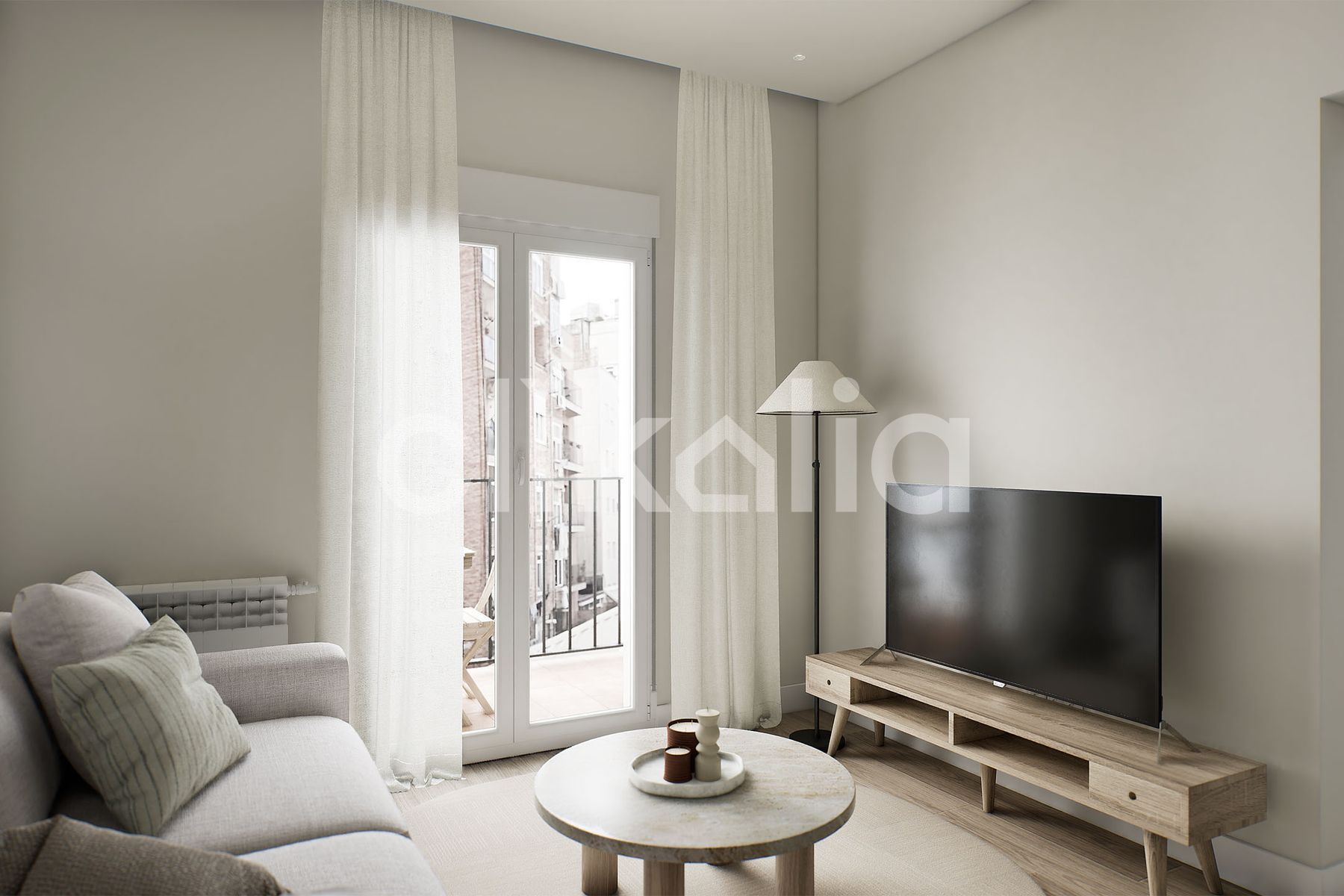 Sala d'estar de Pis en venda en  Barcelona Capital amb Aire condicionat, Calefacció i Terrassa