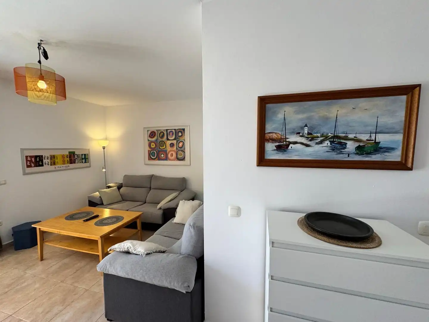 Sala de estar de Apartamento de alquiler en Costa Calma