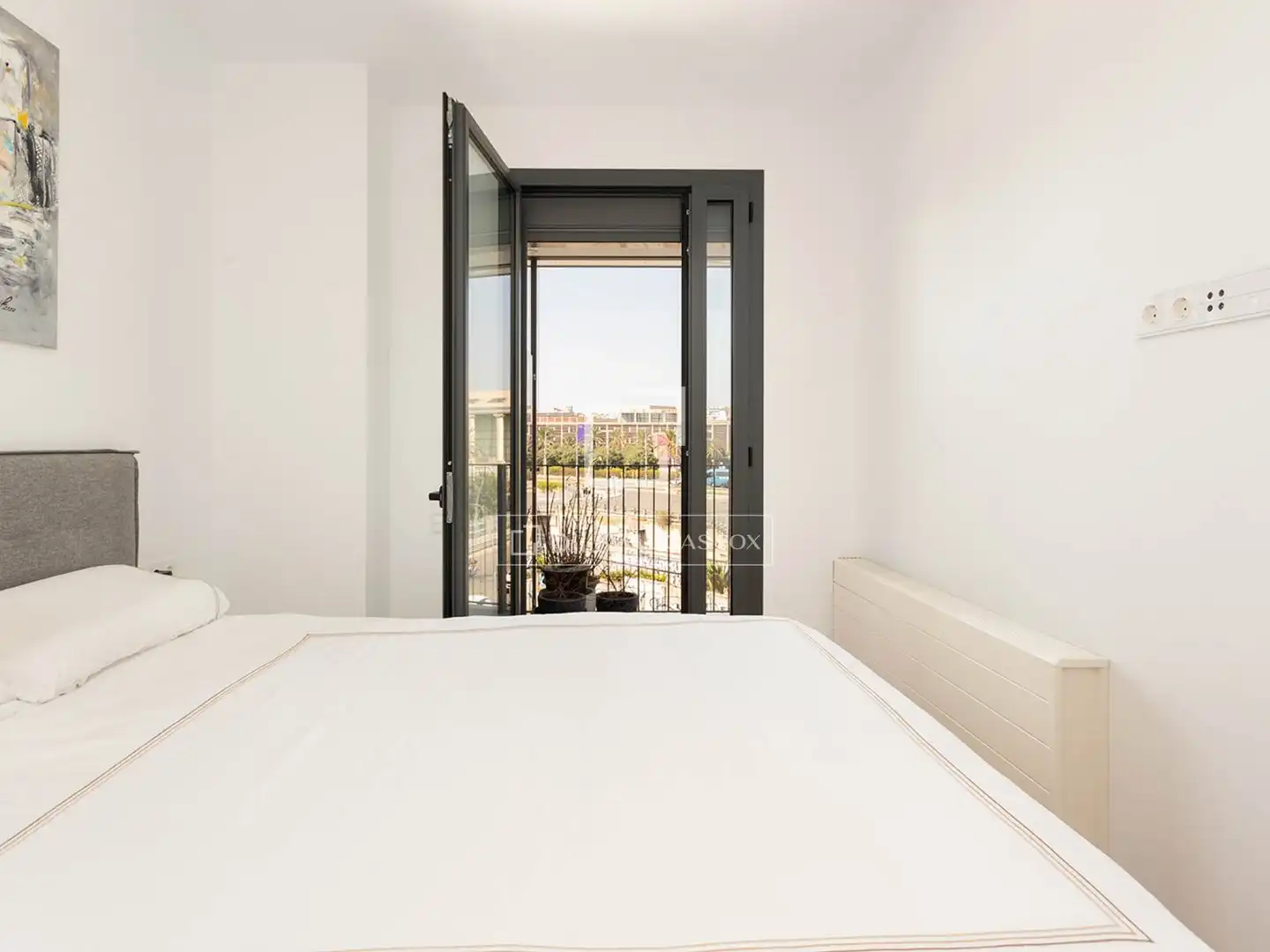 Bedroom of Flat for rent in Barcelona  with Air Conditioner, Heating and Parquet flooring