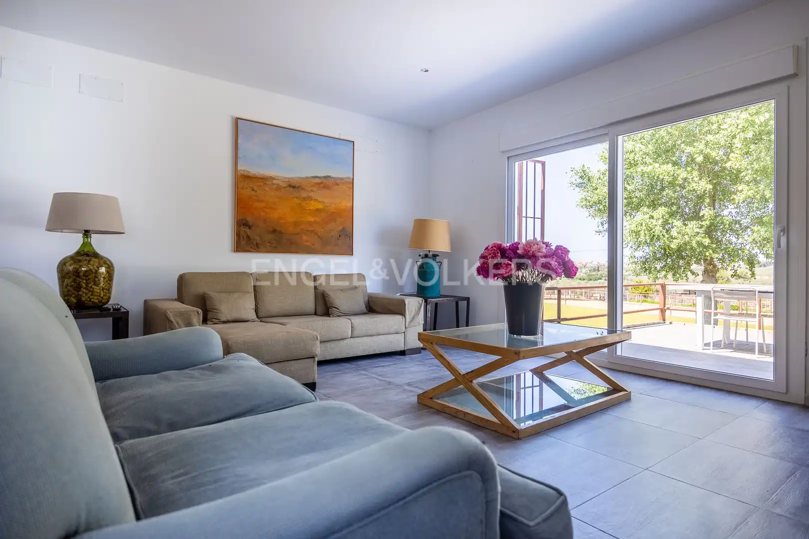 Wohnzimmer von Country house zum Verkauf in Espartinas mit Klimaanlage, Heizung und Privatgarten