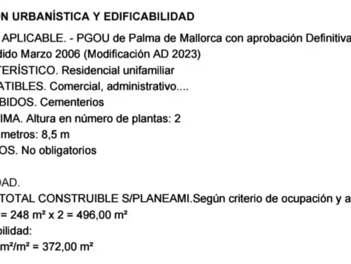 Terreno en venta en  Palma de Mallorca