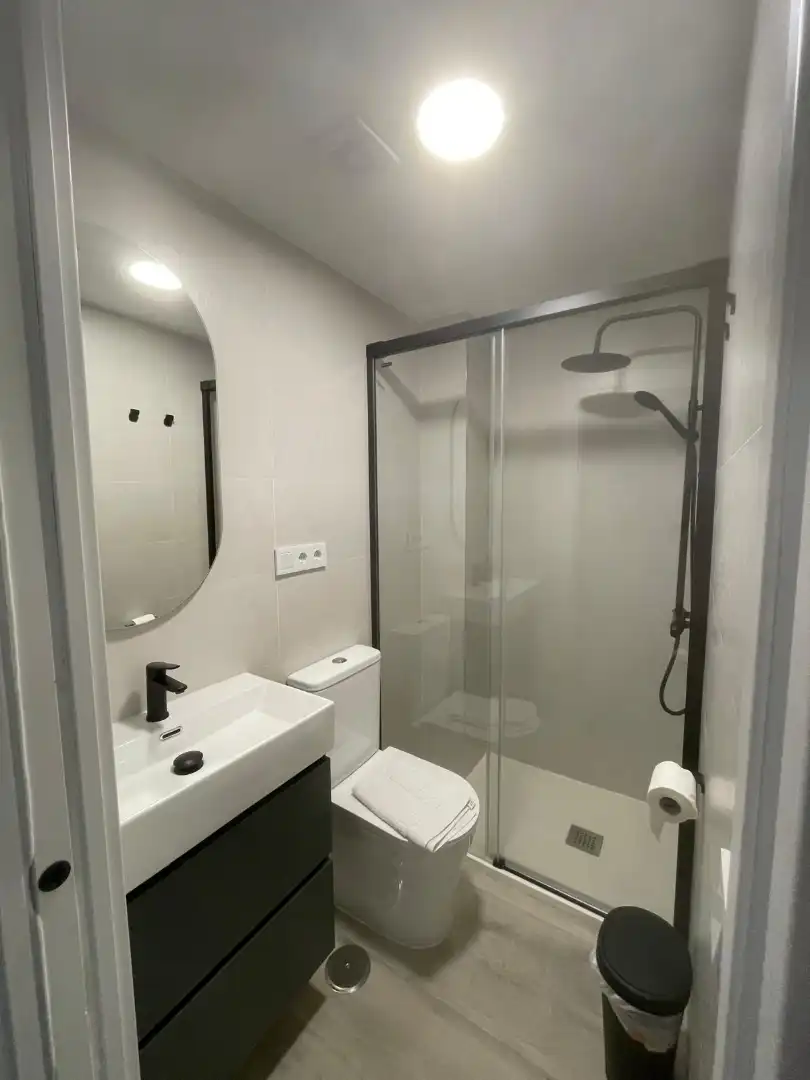 Baño de Apartamento de alquiler en Málaga con Aire acondicionado, Calefacción y Terraza