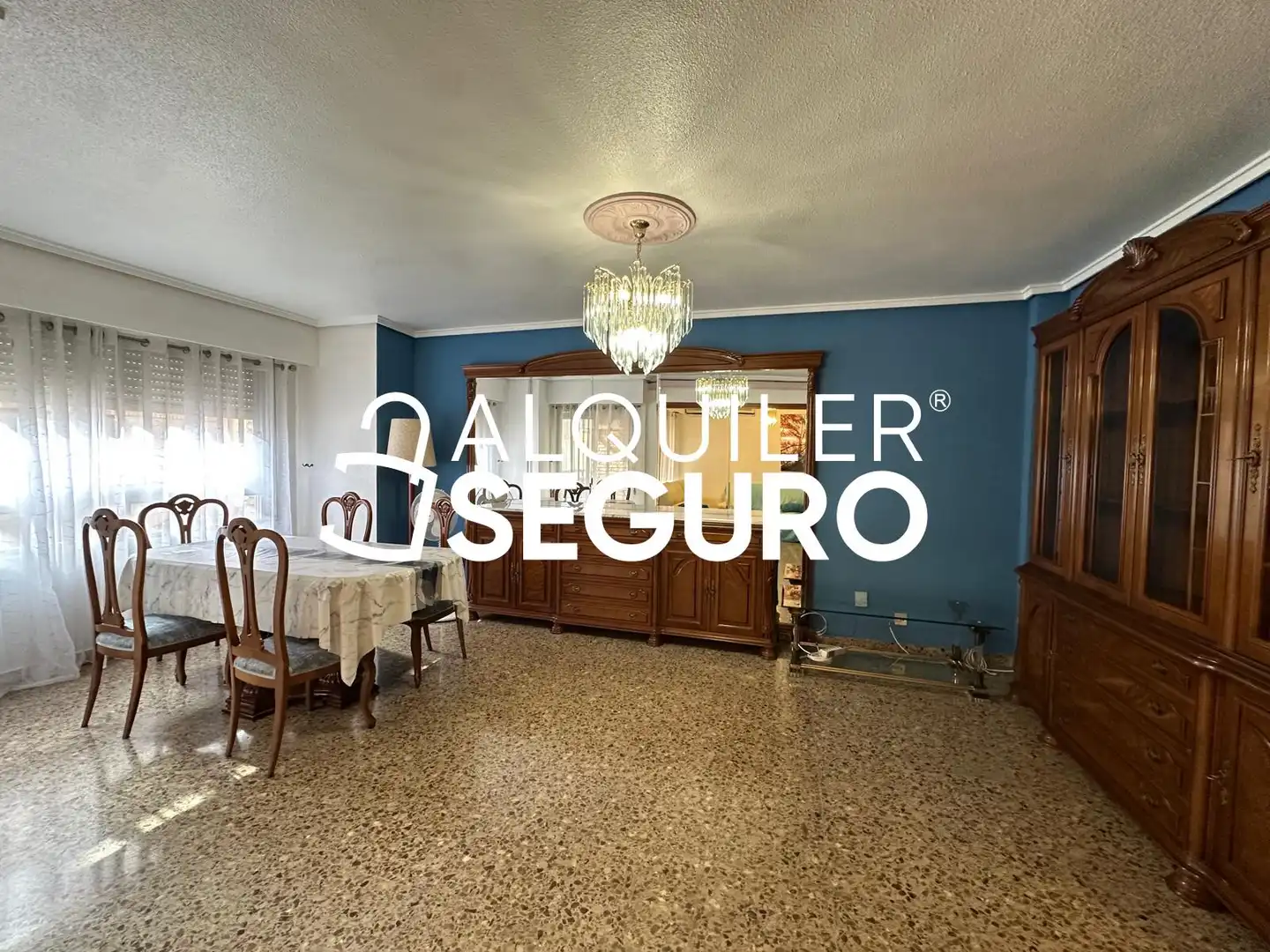 Dining room of Flat for rent in Alfafar  with Air Conditioner, Terrace and Furnished