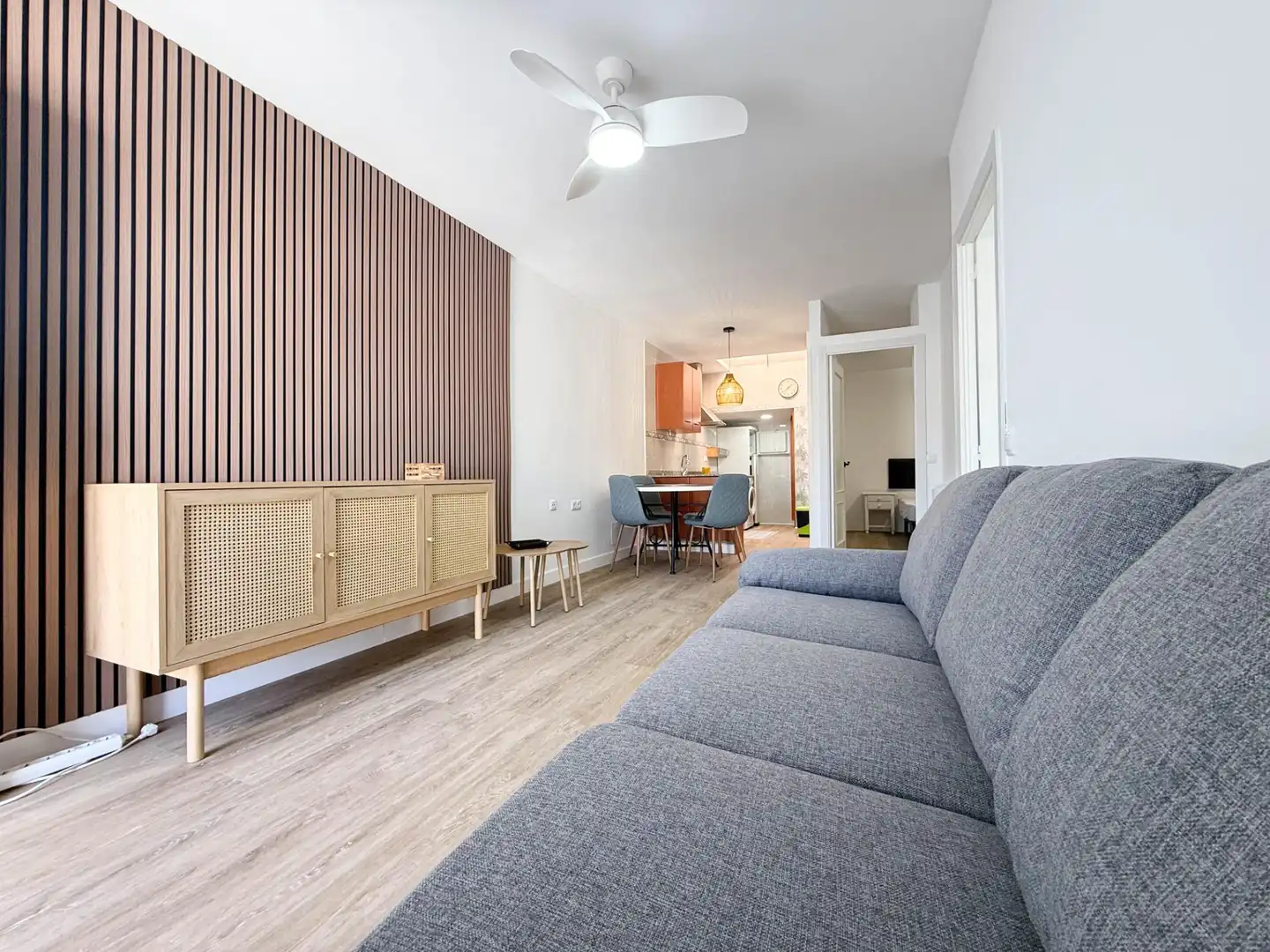 Wohnzimmer von Haus oder Chalet zur Miete in Santa Pola mit Klimaanlage, Heizung und Privatgarten