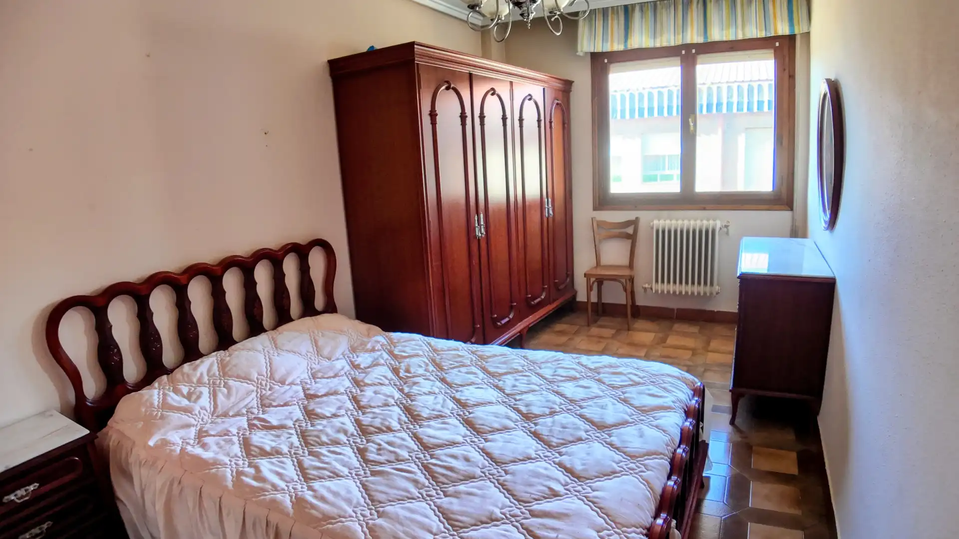 Bedroom of Flat for sale in Herrera de Pisuerga  with Heating, Terrace and Furnished
