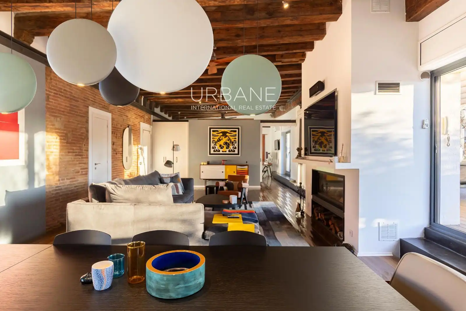 Sala d'estar de Àtic en venda en Barcelona amb Aire condicionat, Calefacció i Terrassa