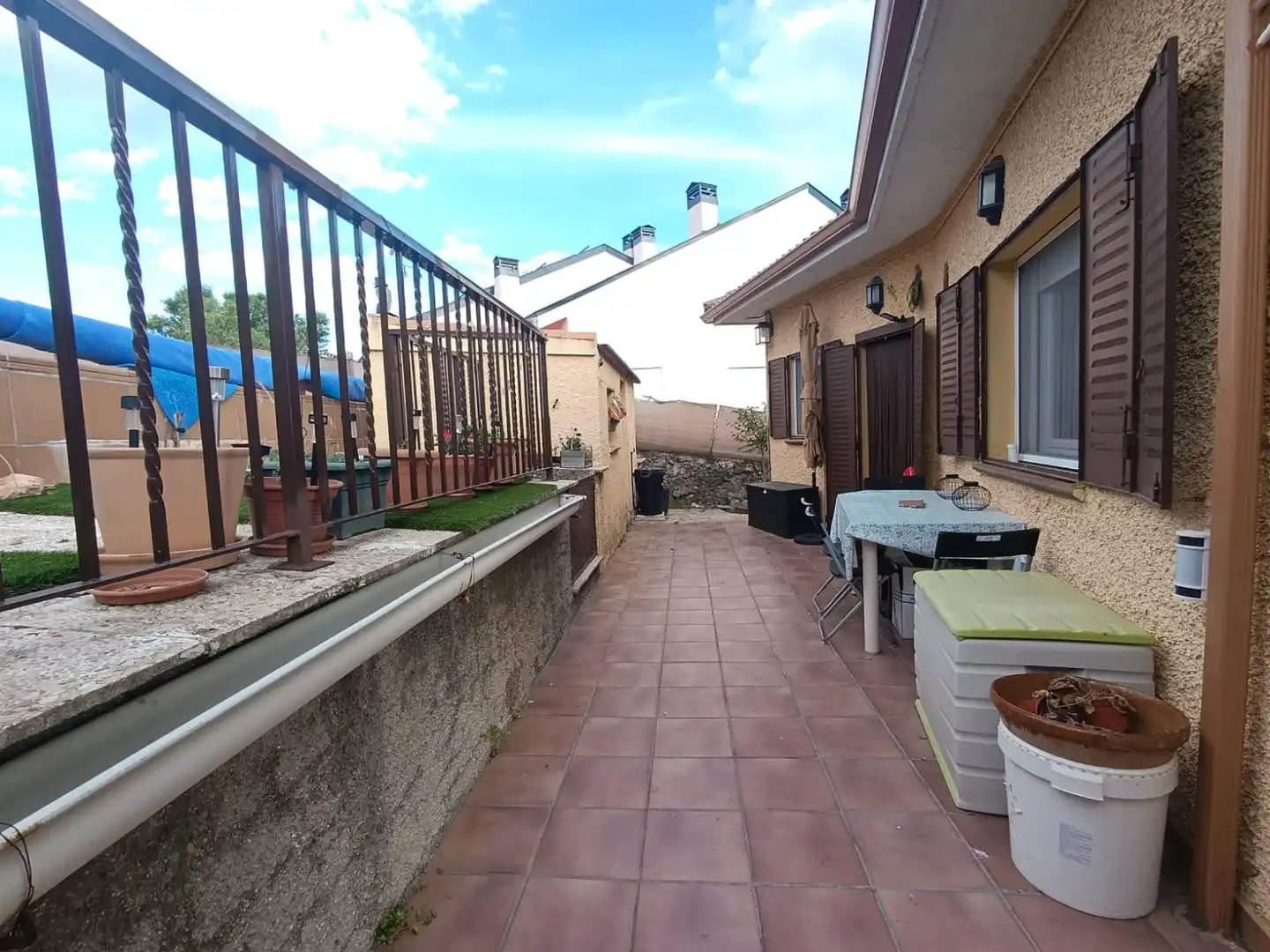 Terraza de Casa o chalet en venta en El Molar (Madrid) con Aire acondicionado, Calefacción y Jardín privado