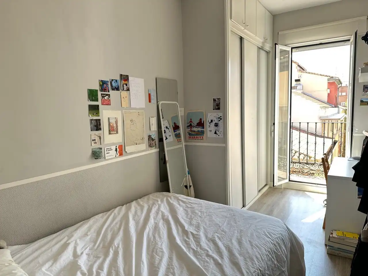 Schlafzimmer von Wohnung zur Miete in Madrid mit Klimaanlage, Möbliert und Balkon