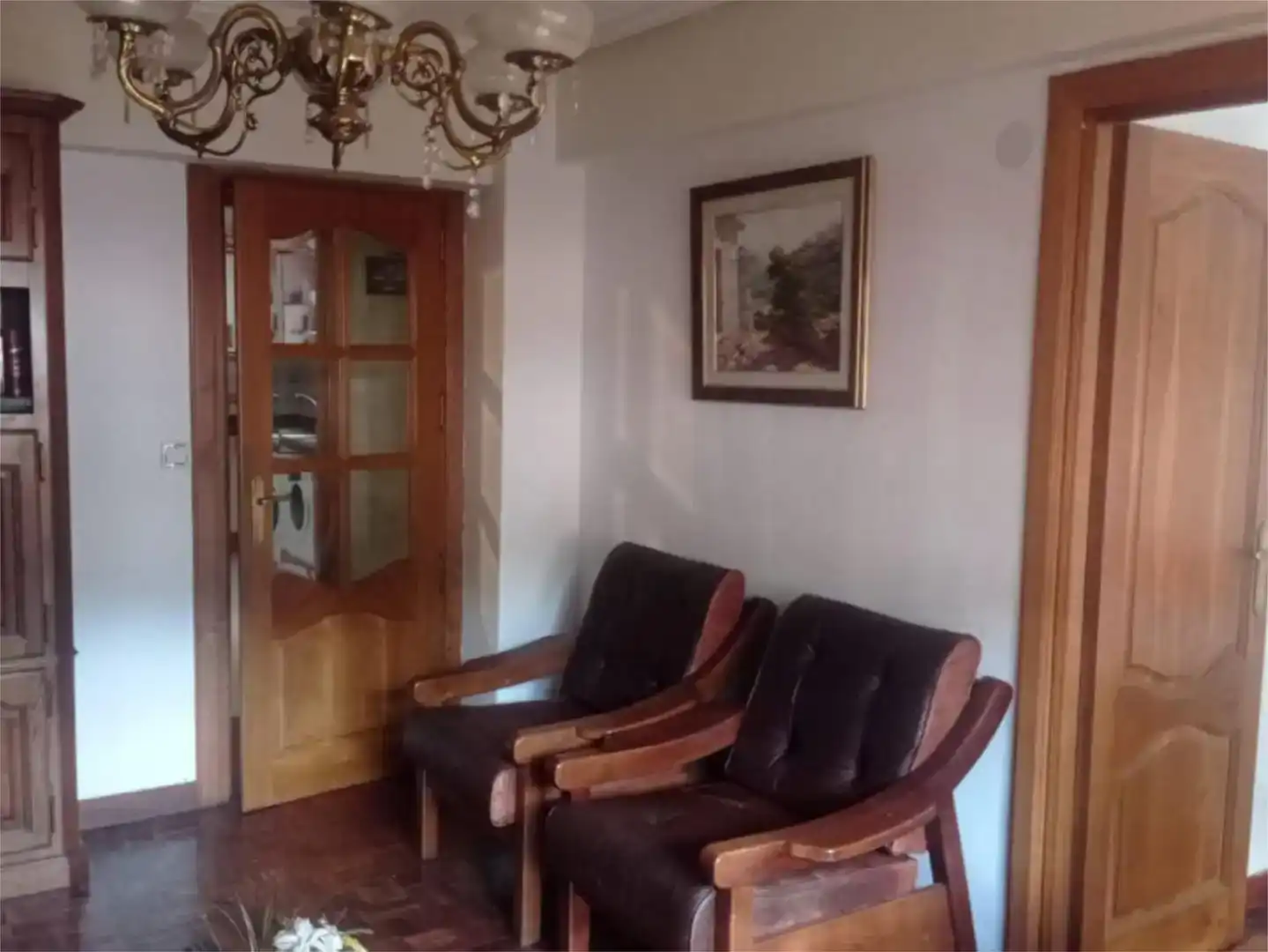 Sala d'estar de Pis de lloguer en Arrasate / Mondragón amb Parquet, Moblat i Forn