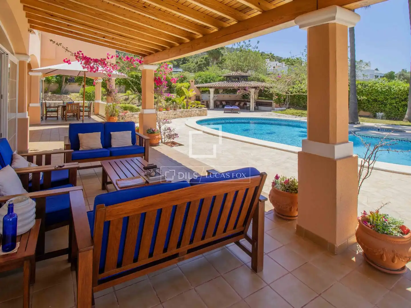 Terraza de Casa o chalet en venta en Santa Eulària des Riu con Aire acondicionado, Calefacción y Jardín privado