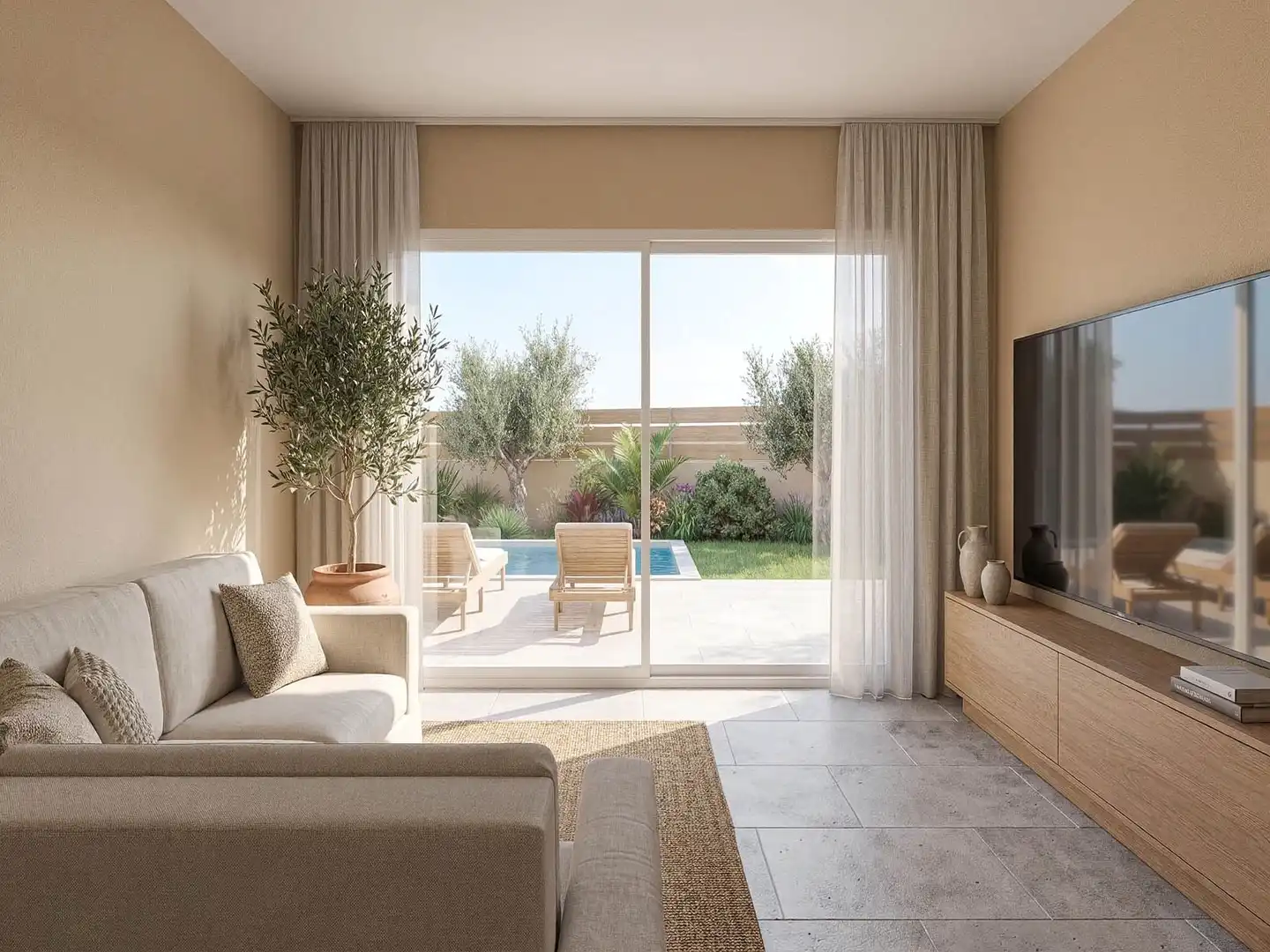 Living room of Houses for sale in Vilamacolum  with Air Conditioner, Heating and Private garden