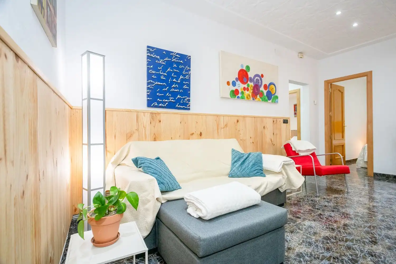 Sala de estar de Piso de alquiler en Girona con Calefacción, Terraza y Trastero