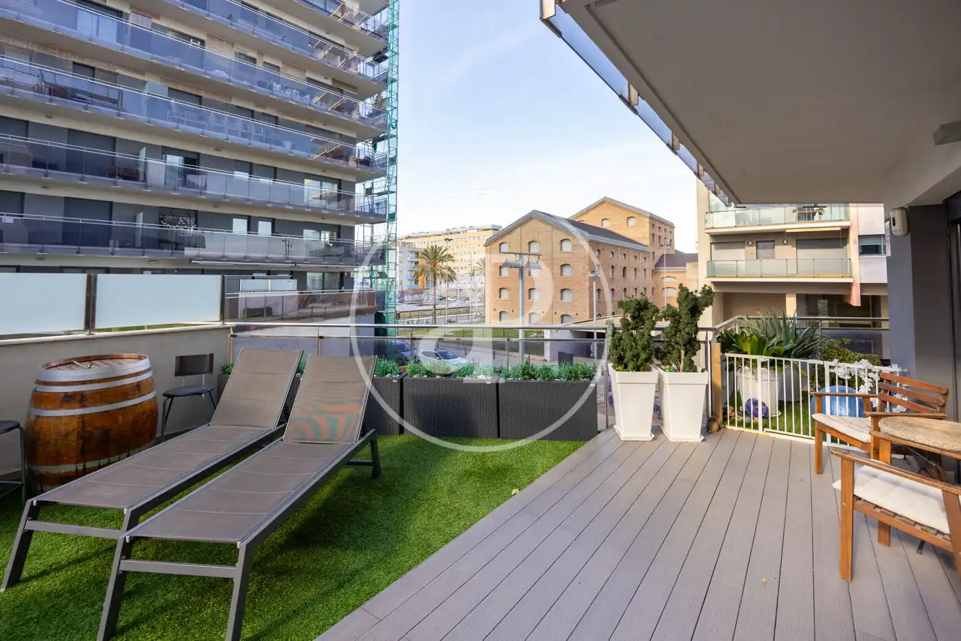 Terraza de Piso en venta en Badalona con Aire acondicionado, Calefacción y Jardín privado