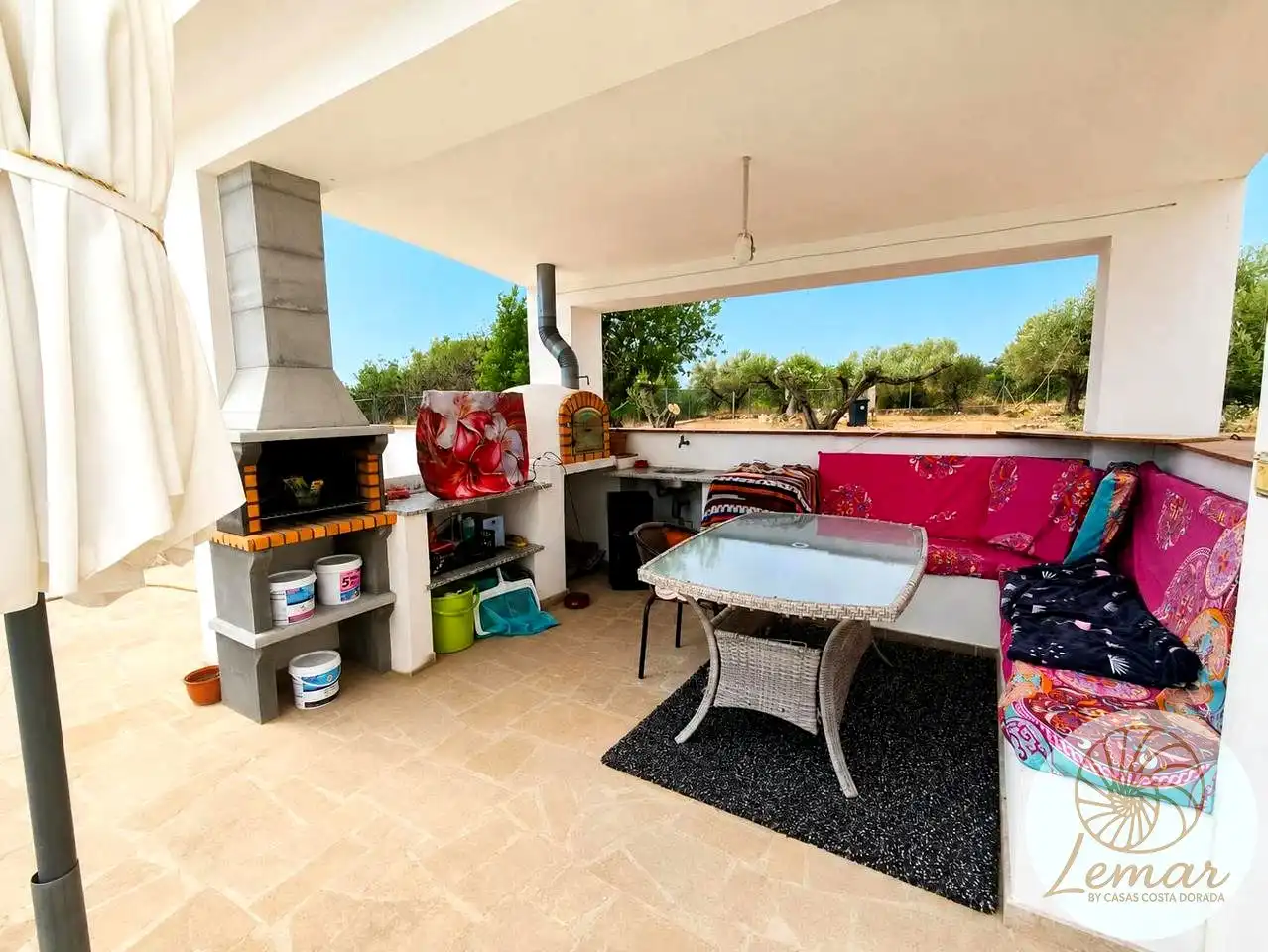 Terrasse von Country house zum Verkauf in L'Ametlla de Mar  mit Klimaanlage, Heizung und Privatgarten