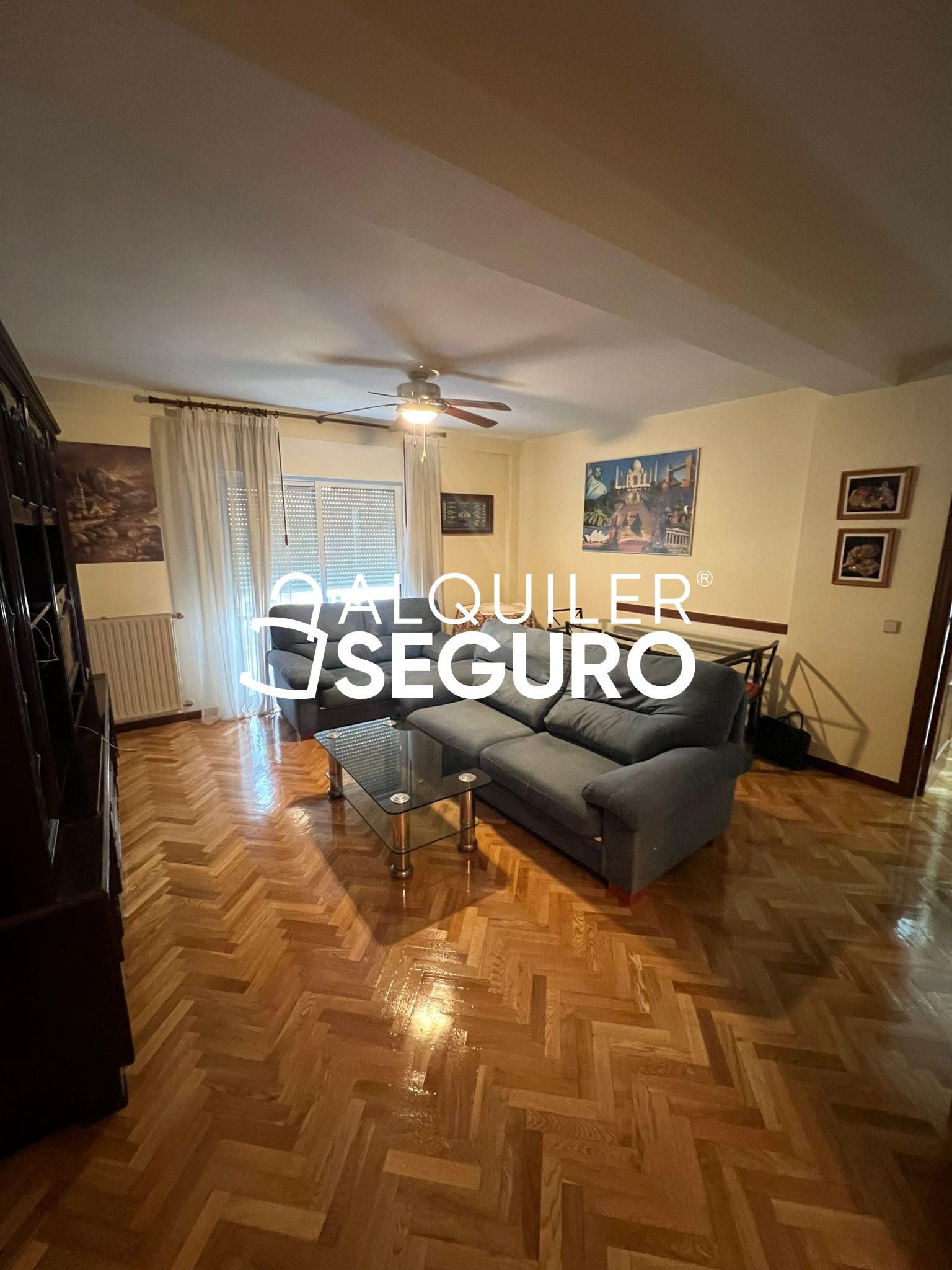 Living room of Flat to rent in  Madrid Capital  with Air Conditioner, Heating and Furnished