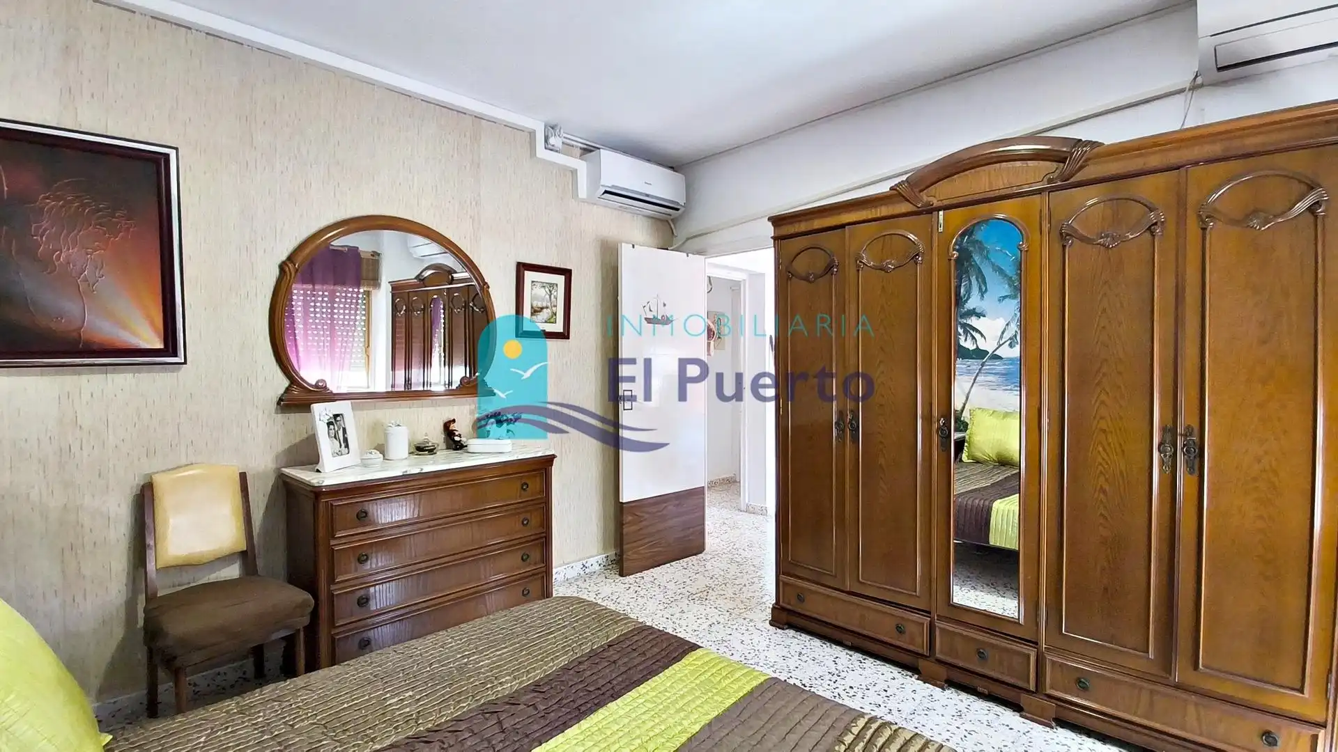 Schlafzimmer von Wohnung zum Verkauf in Cartagena mit Klimaanlage, Heizung und Terrasse