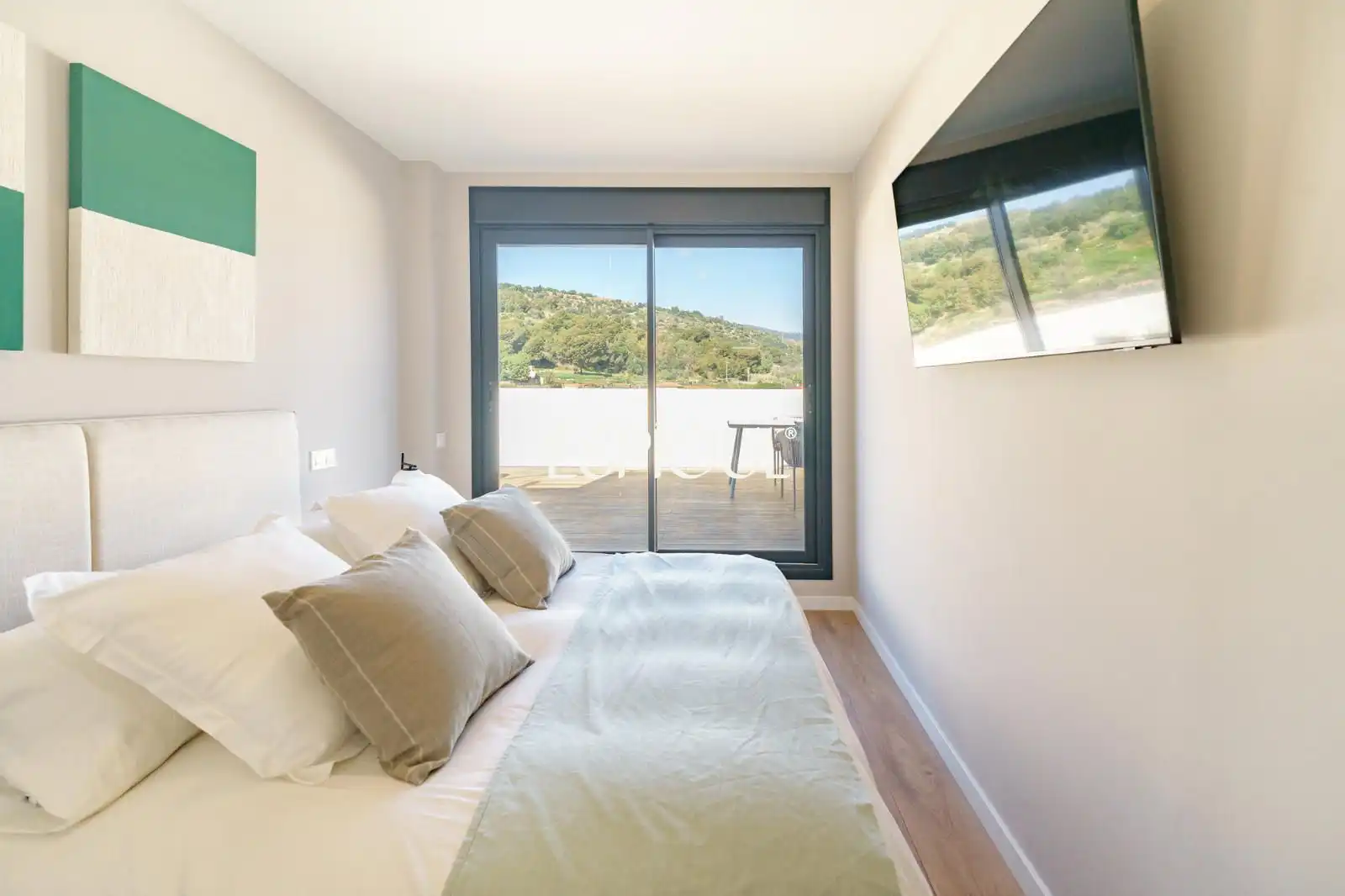 Bedroom of Attic for sale in Montgat  with Air Conditioner, Heating and Parquet flooring