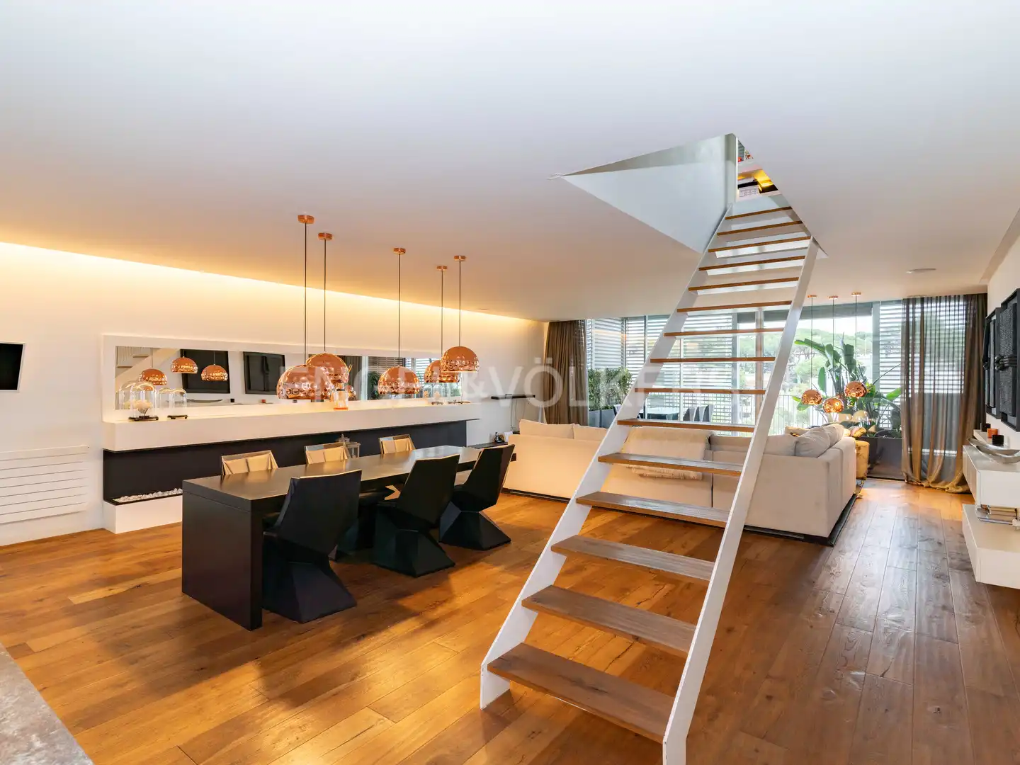 Sala d'estar de Àtic en venda en Tiana amb Aire condicionat, Calefacció i Parquet