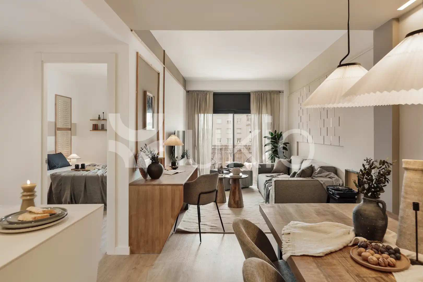 Living room of Apartments for rent in Barcelona  with Air Conditioner, Heating and Furnished