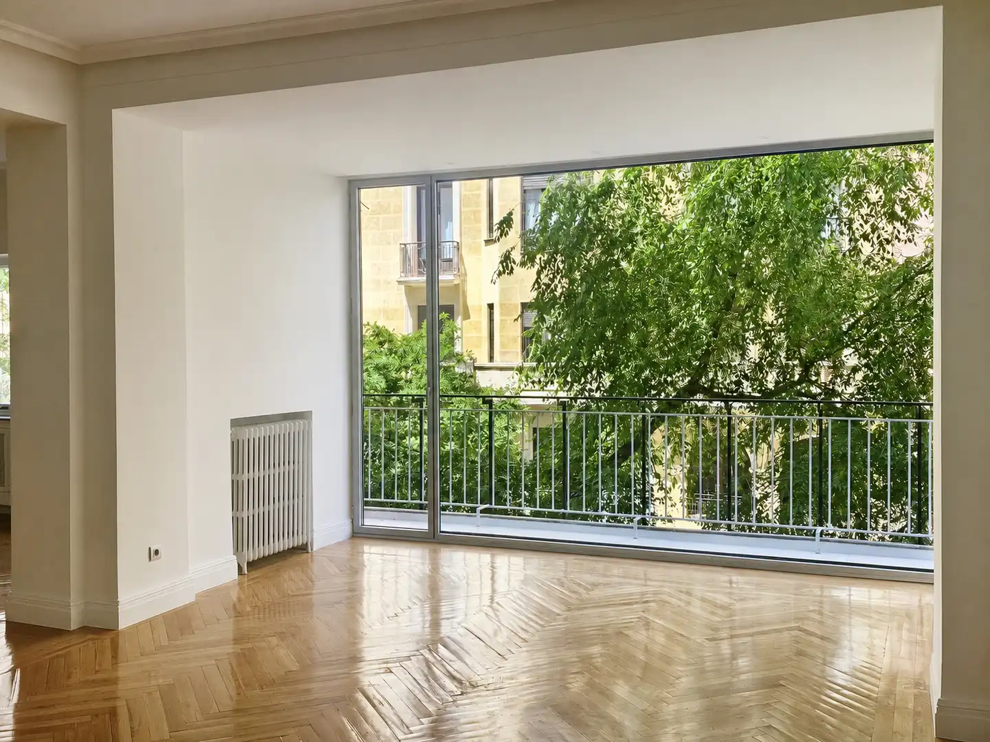 Terrasse von Wohnung zur Miete in Madrid mit Klimaanlage, Heizung und Parkett