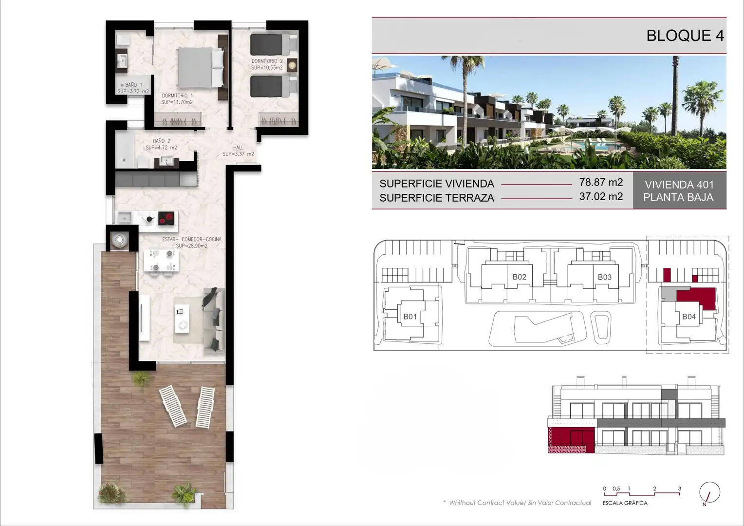 Bungalow mit Pool zum Verkauf in Ciudad Quesada, imagen 14