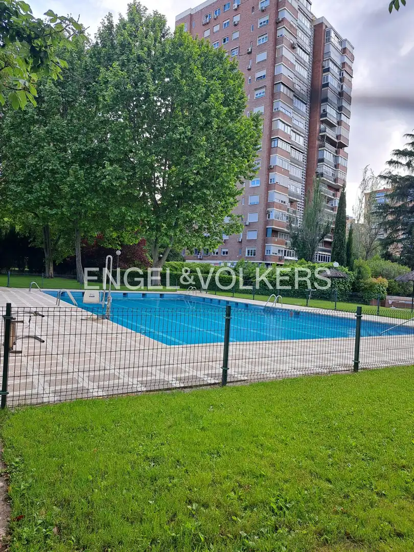 Swimming pool of Flat for rent in Madrid  with Air Conditioner, Heating and Parquet flooring