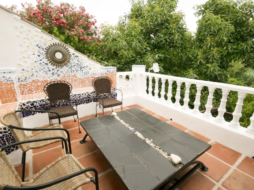Terraza de Finca rústica en venta en Alhaurín El Grande con Jardín privado, Terraza y Piscina