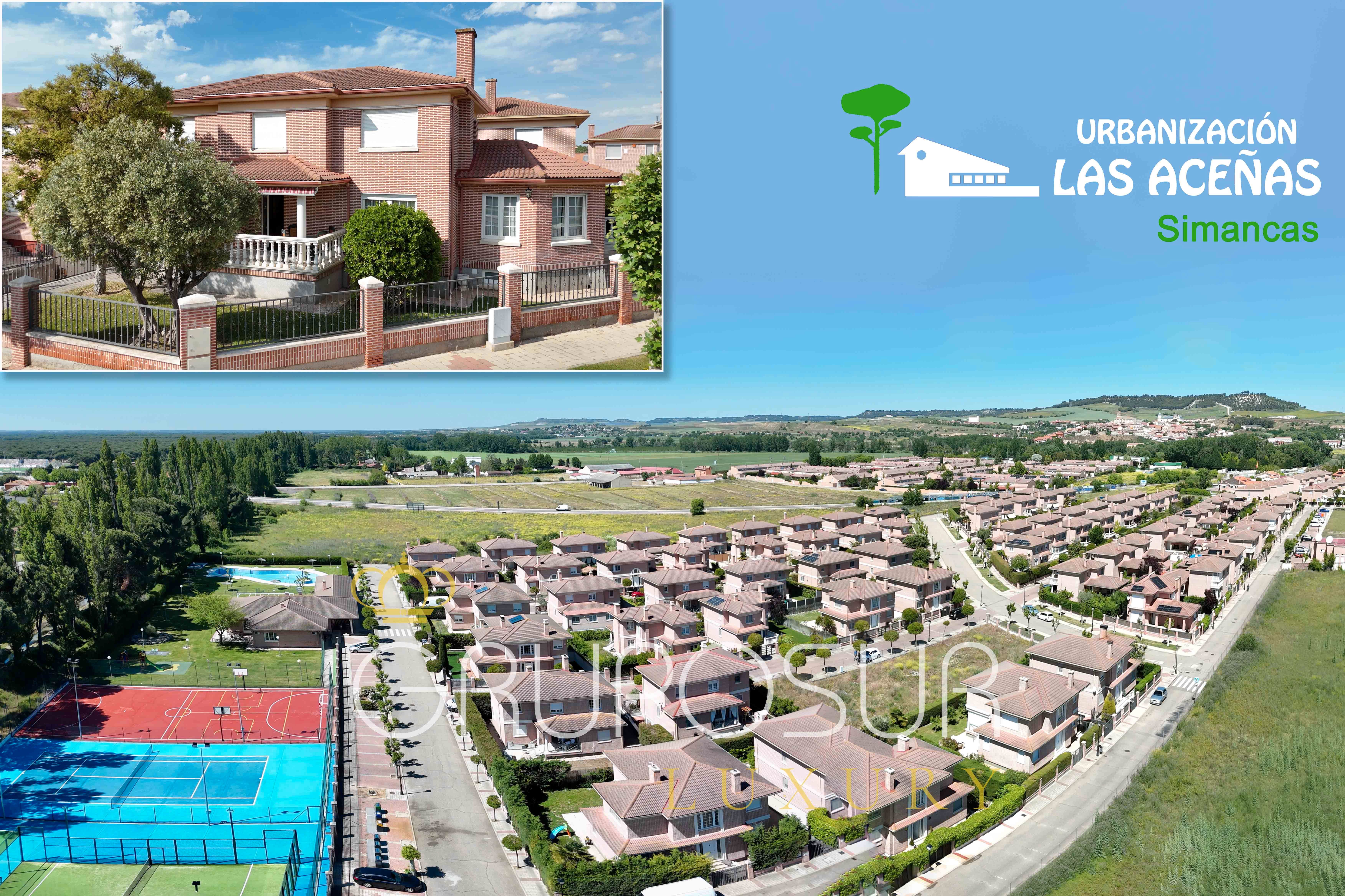 Vista exterior de Casa o xalet en venda en Simancas amb Aire condicionat, Calefacció i Jardí privat
