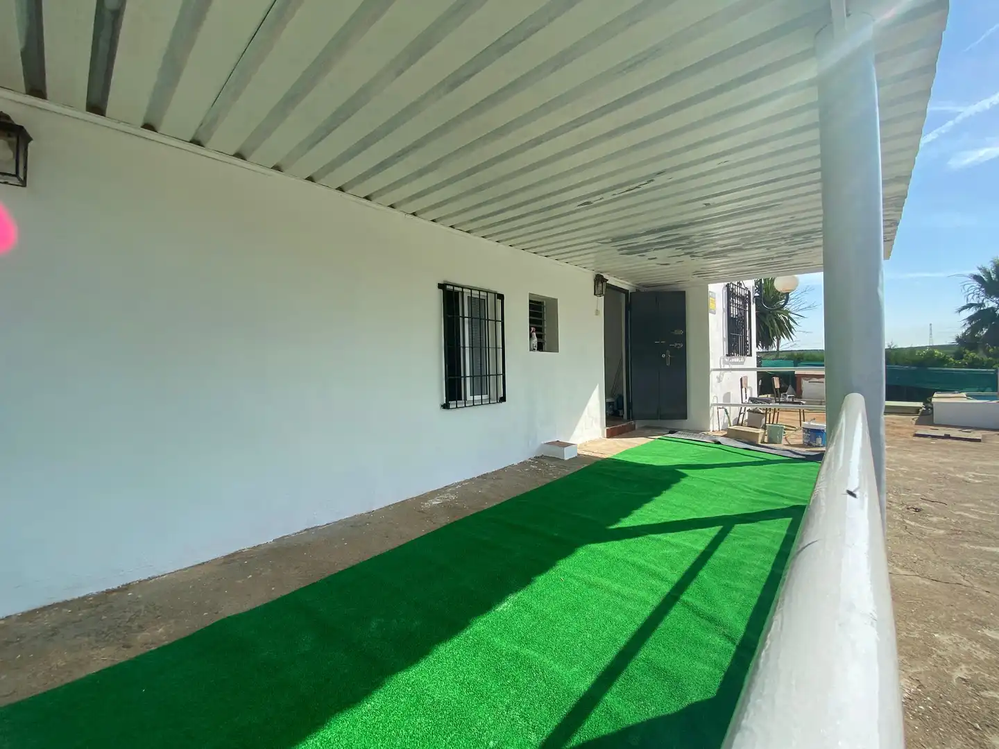 Terrassa de Finca rústica de lloguer en Carmona amb Jardí privat