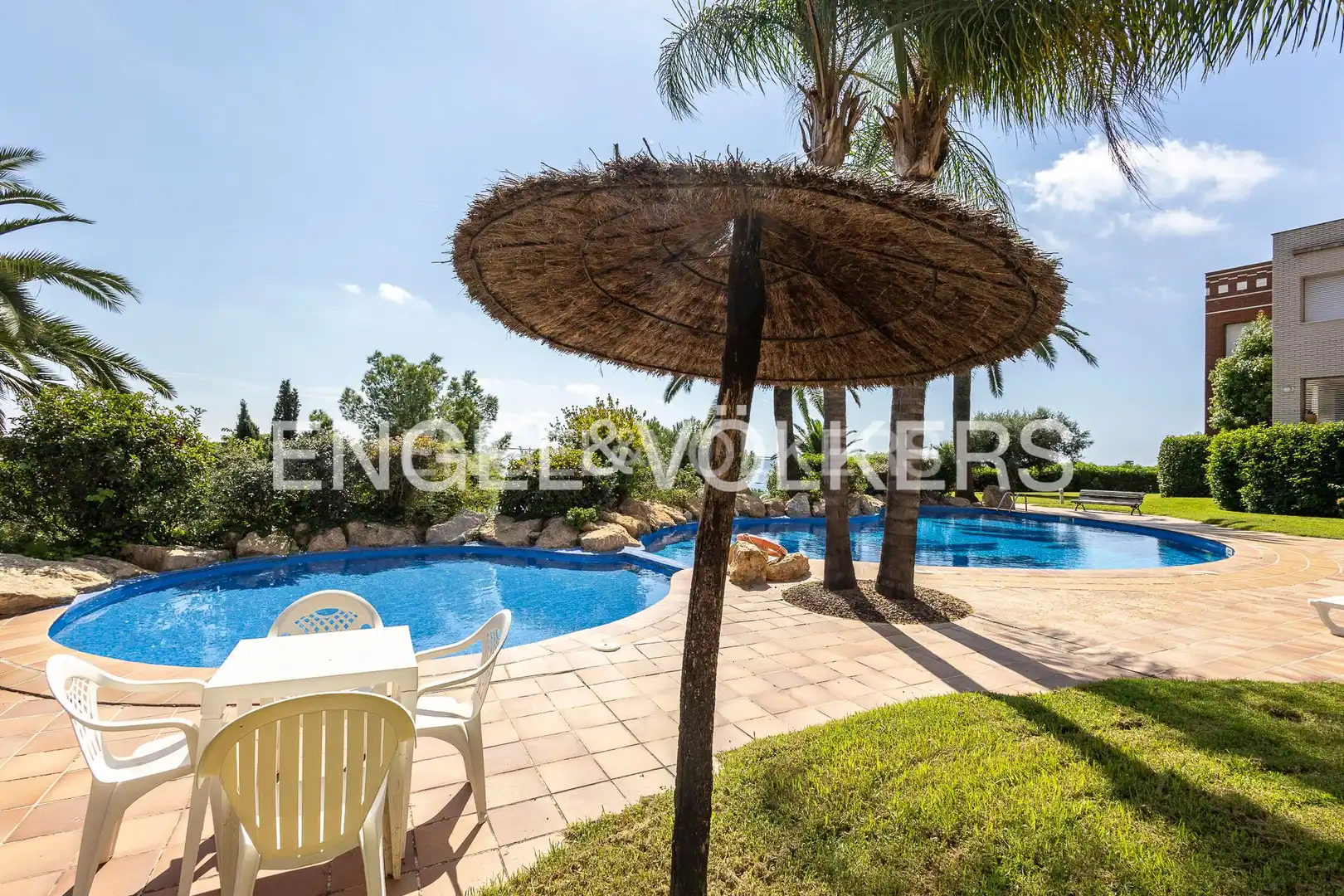 Schwimmbecken von Wohnung zur Miete in Tarragona mit Klimaanlage, Heizung und Privatgarten