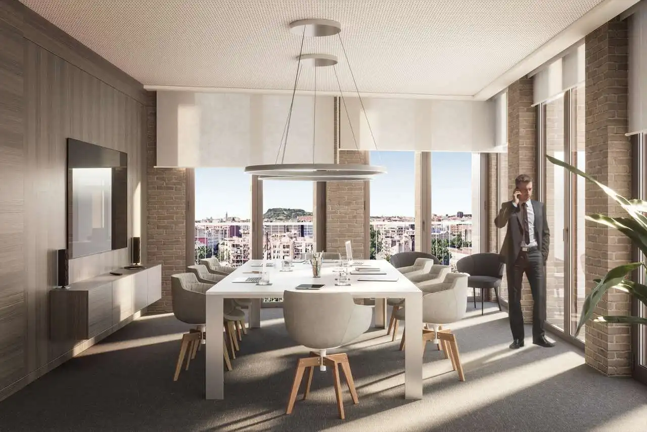 Comedor de Oficina de alquiler en Barcelona con Aire acondicionado, Calefacción y Terraza