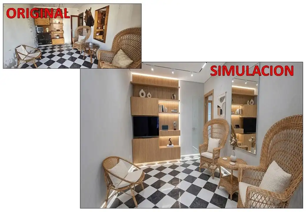 Sala de estar de Casa adosada en venta en Torrevieja con Jardín privado, Trastero y Amueblado