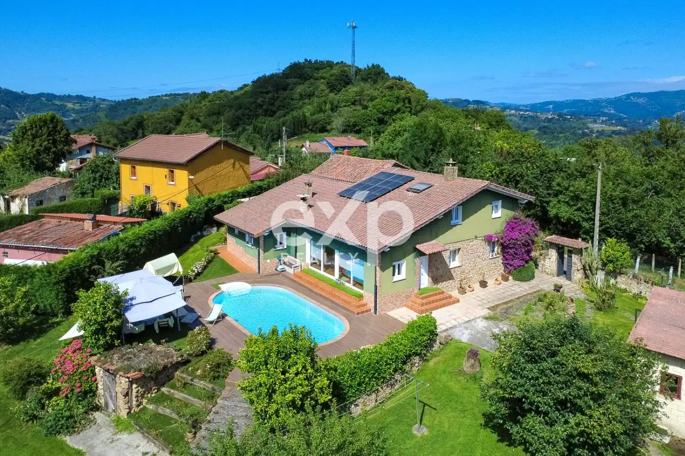 Exterior view of Houses for sale in Langreo  with Heating, Private garden and Swimming Pool