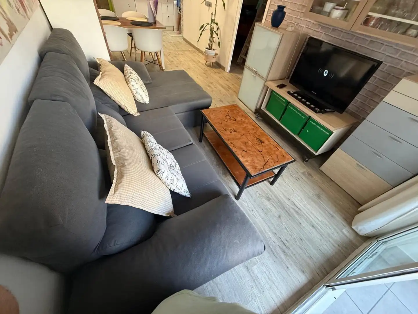 Wohnzimmer von Wohnung zum Verkauf in Pineda de Mar mit Klimaanlage, Heizung und Möbliert