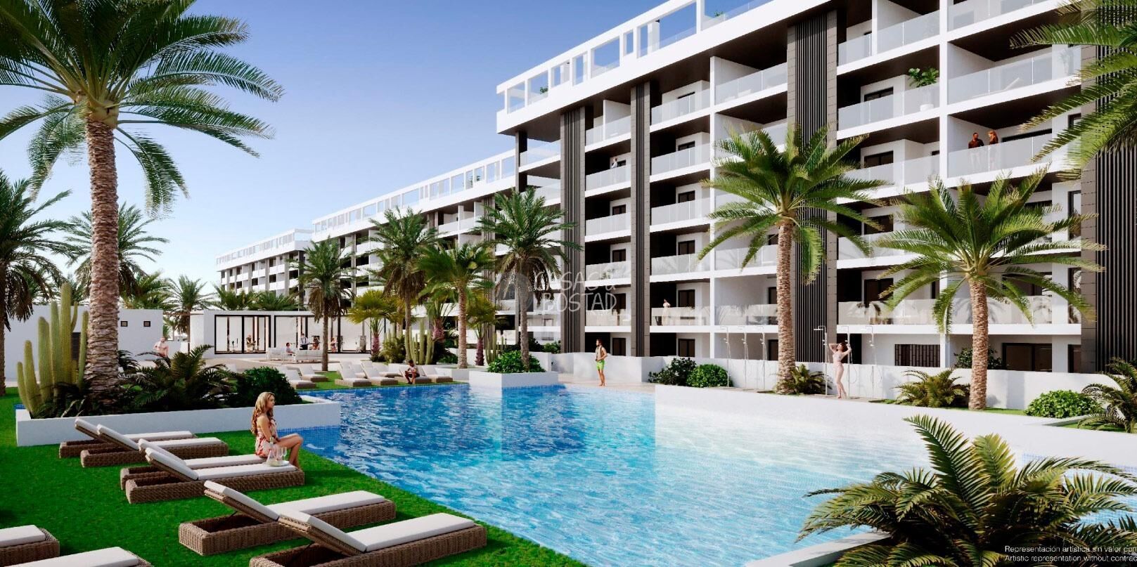 Piscina de Planta baixa en venda en Torrevieja amb Aire condicionat, Jardí privat i Terrassa