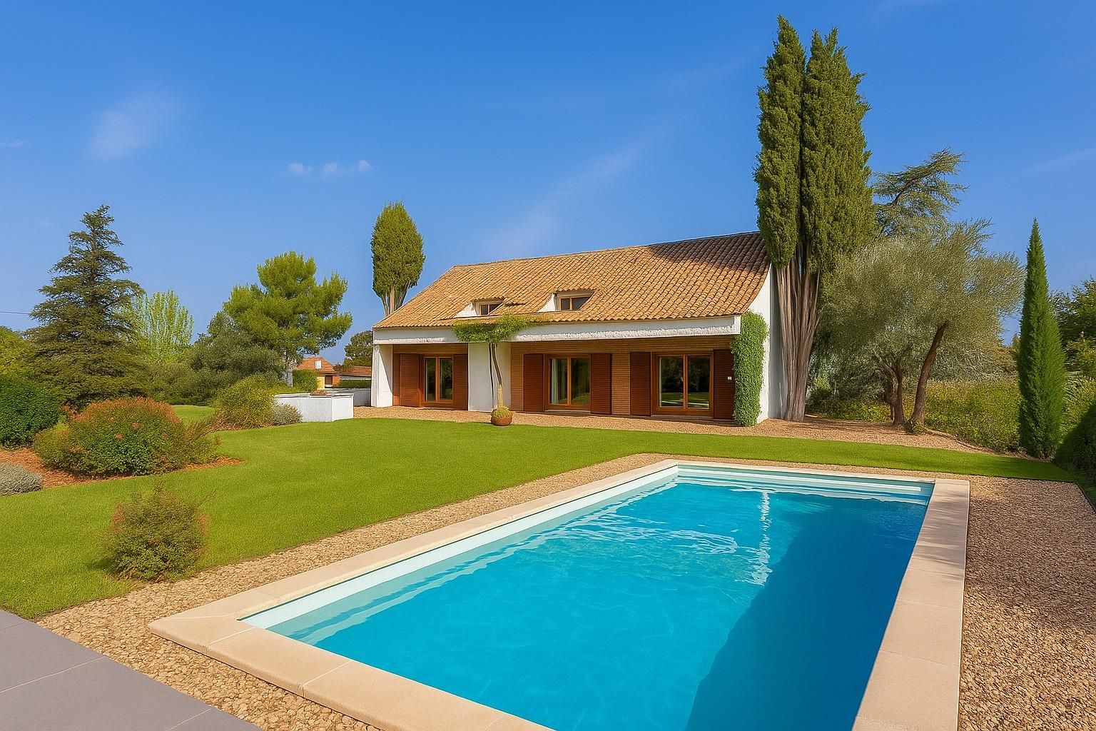 Piscina de Casa o xalet en venda en Tres Cantos amb Calefacció, Jardí privat i Terrassa