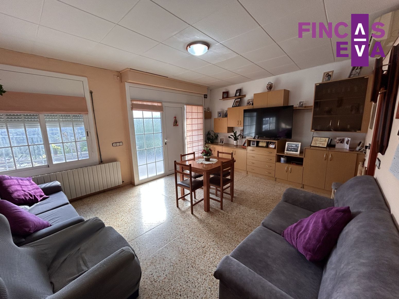 Living room of Single-family semi-detached for sale in El Pont de Vilomara i Rocafort  with Heating, Terrace and Storage room