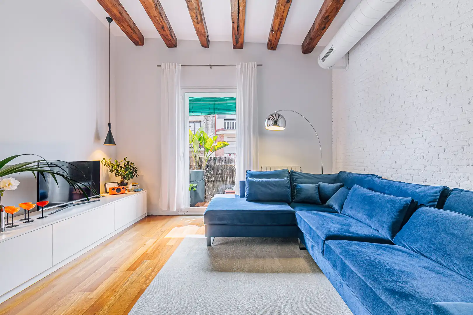 Sala de estar de Piso en venta en Barcelona con Aire acondicionado, Calefacción y Parquet