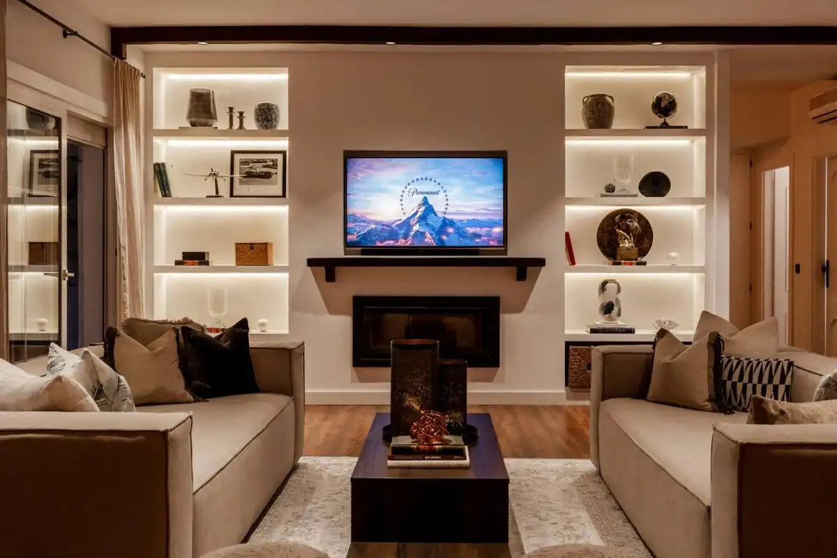 Sala de estar de Casa o chalet de alquiler en Estepona con Aire acondicionado, Jardín privado y Terraza