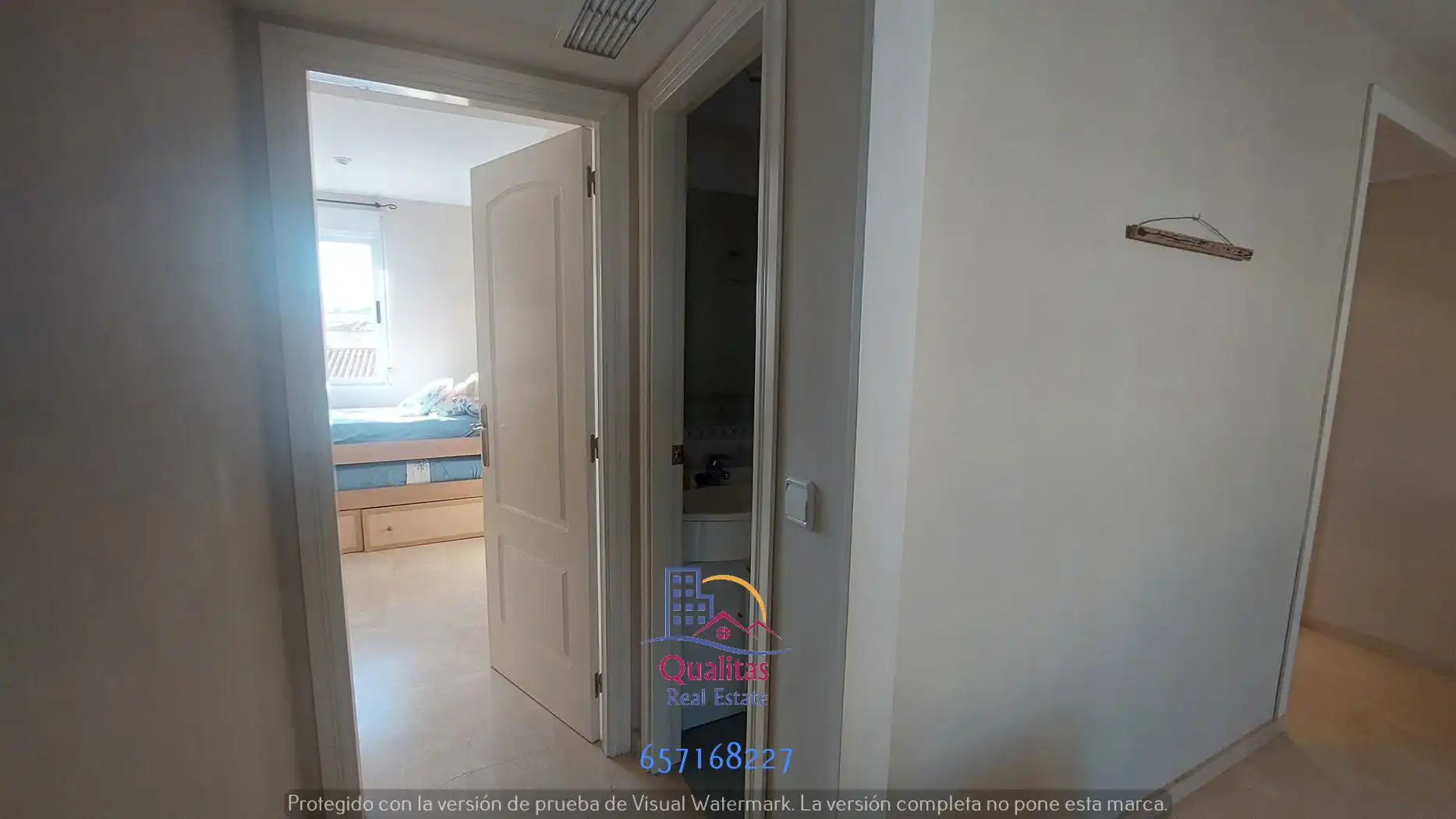 Habitación de Apartamento de alquiler en Oliva con Aire acondicionado, Calefacción y Jardín privado