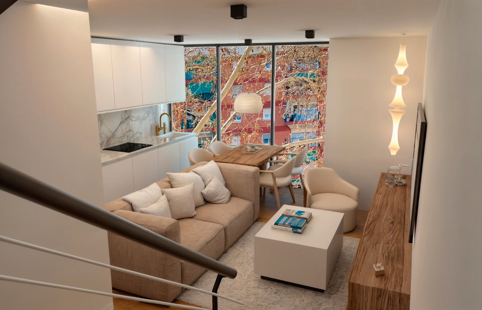 Sala d'estar de Àtic en venda en Badalona amb Terrassa i Balcó