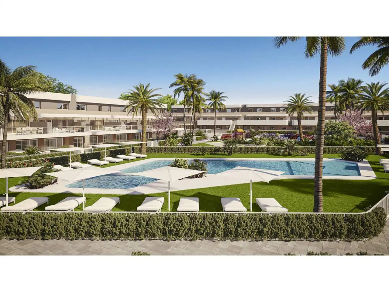 Jardín de Apartamento en venta en Monforte del Cid con Aire acondicionado, Jardín privado y Terraza